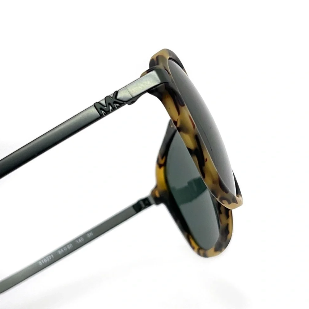 Michael Kors Milo Sunglasses Matte Tortoise Frame Green Lens